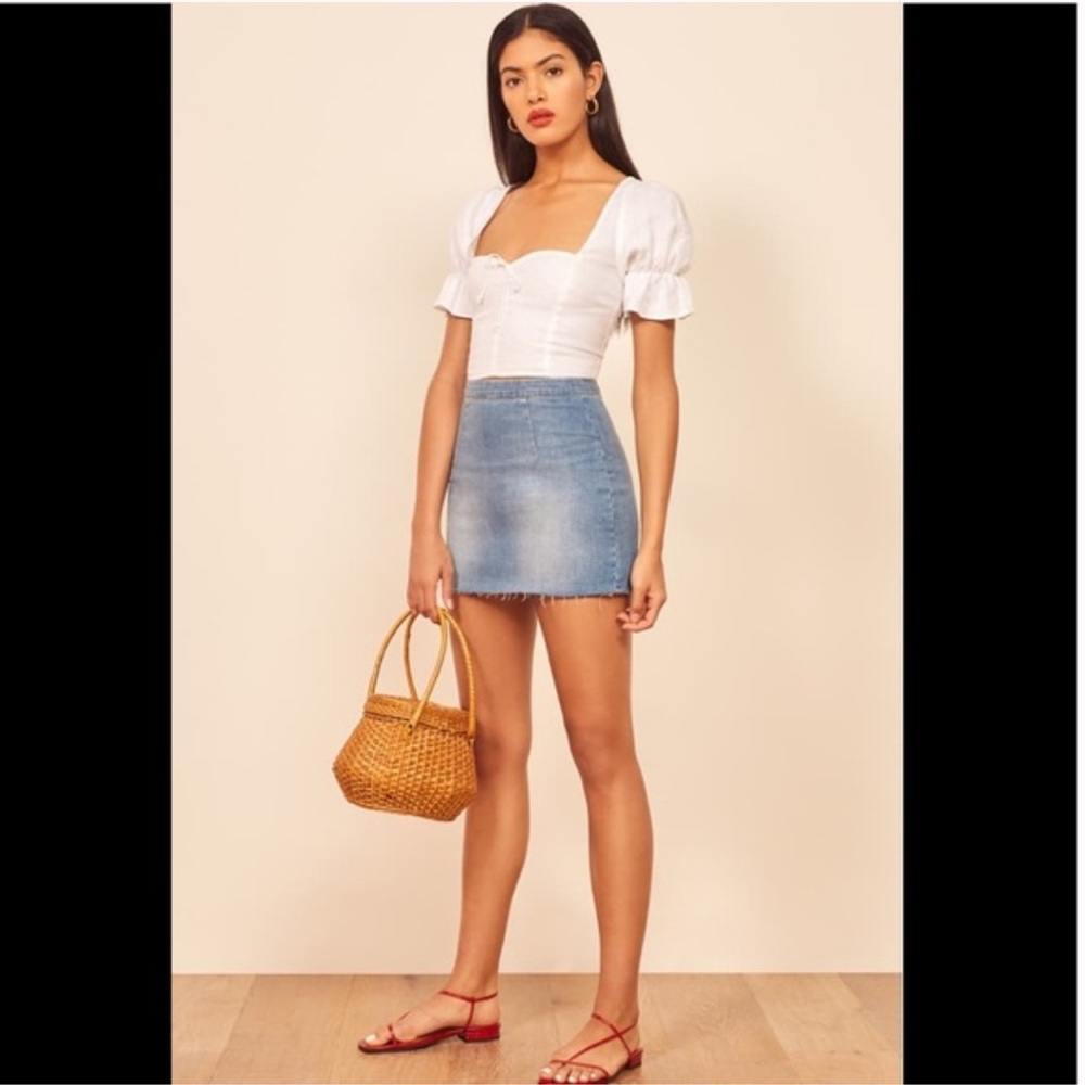 Reformation Denim Mini Skirt